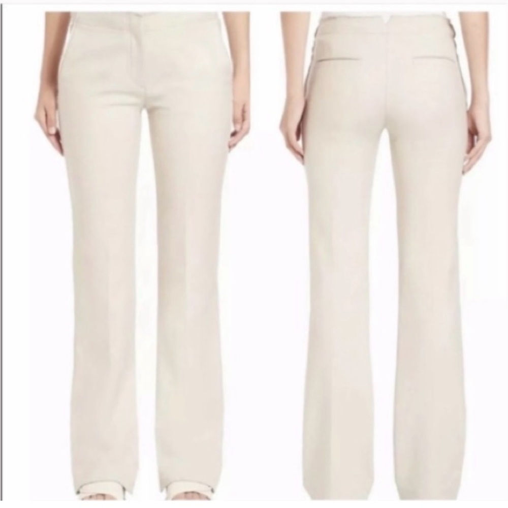 Helmut Lang Raw Seam Flare Leg Pants Oyster size 6
